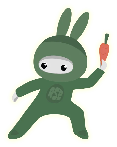 Tizu, la hase ninja, carotte levée