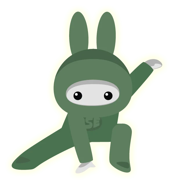 Tizu, la hase ninja, en coup de pied