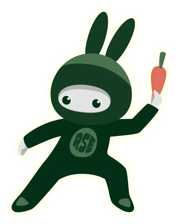 Tizu, la hase ninja, carotte levée